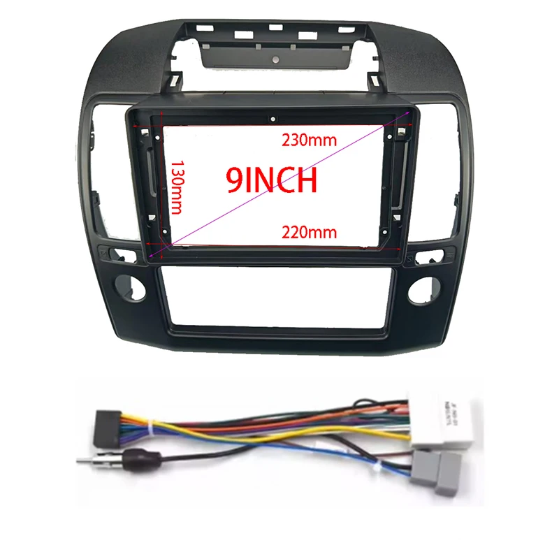 For Nissan Navara 2006-2012 9INCH Car Radio Fascia, Auto Stereo Panel Frame Dash Kit Bezel Faceplate Car Radio Installation Kit