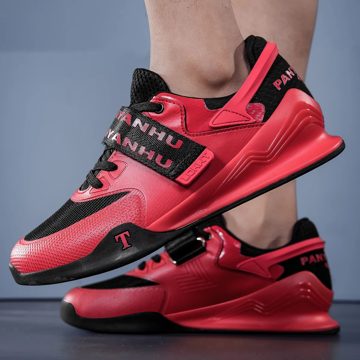 Professional Squat Shoes Men's Indoor Fitness Hard Pull Shoes Comprehensive Training Strength Weightlifting Shoes 37-46