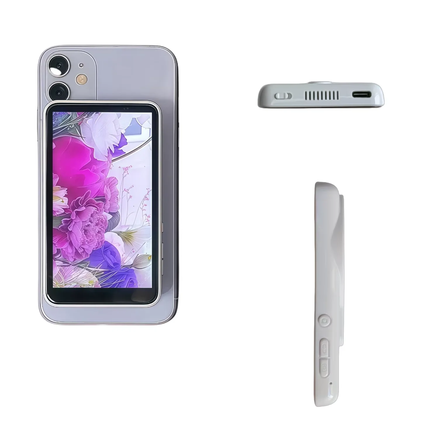 

New Upgrade 4.02" Vlog Selfie Screen Phone Back Wireless Connection Remote Magnetic Selfie Screen