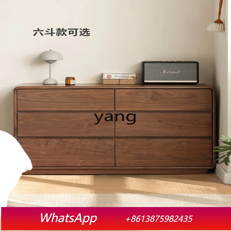 

Тумба-шкаф из массива черного ореха с девятью ящиками для домашнего хранения, напольная.