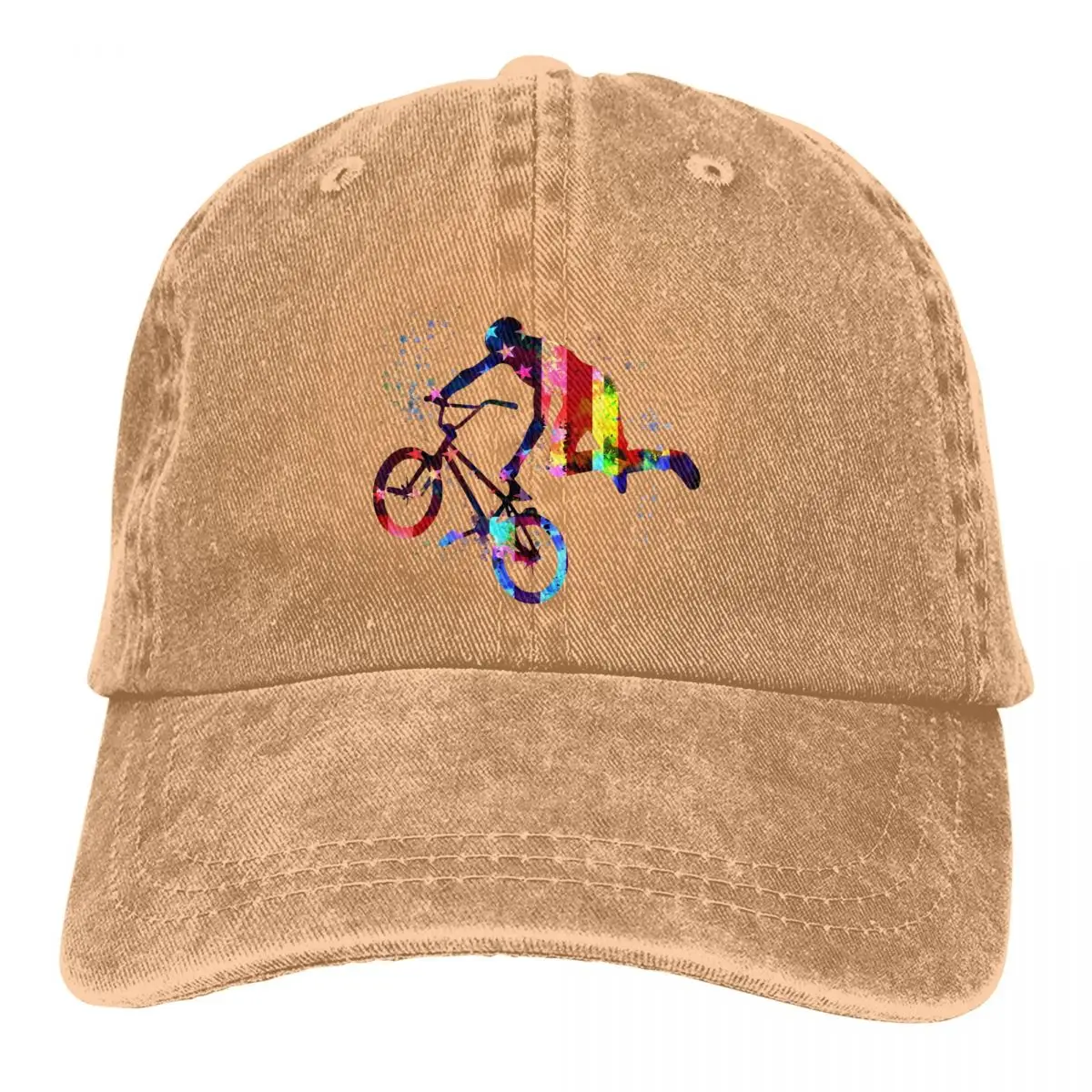 Vintage Fullface MTB Multicolor Hat Peaked Women's Cap Watercolor American Flag Personalized Visor Protection Hats