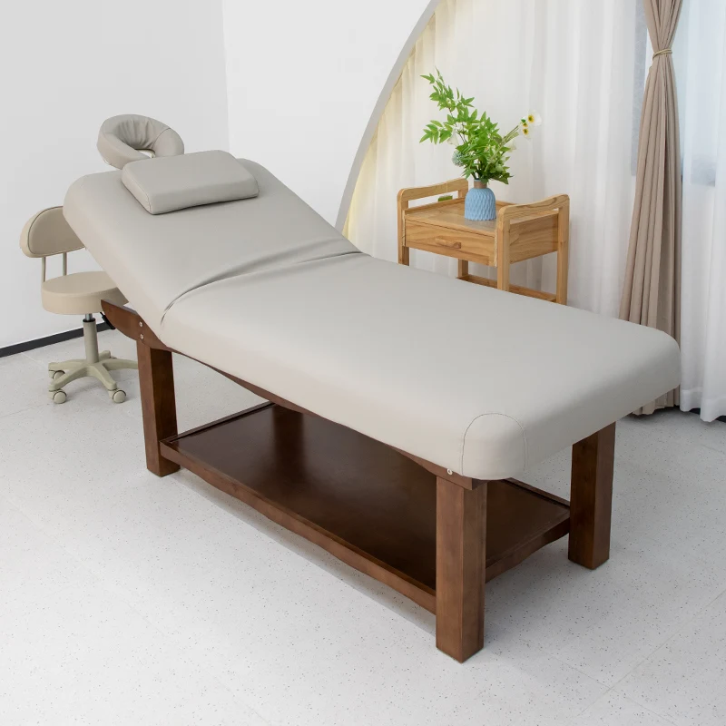Modern Wholesale Beauty Table Luxury Salon Furniture Body Skin Care Facial Lash Beauty Spa Wooden Massage Bed