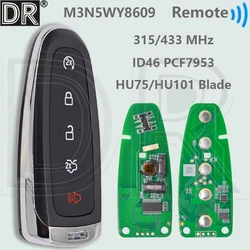 DR M3N5WY8609 ID46 PCF7953 Chip 315/433MHz Car Remote Key For Ford Focus Edge Escape Flex Taurus Explore Expedition 2011-2018