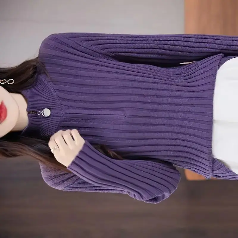 

Весна-осень 2026, высококачественный свитер, женский новый пуловер с открытым вырезом, плотный трикотаж, женское пальто, тонкий джемпер, нижняя рубашка