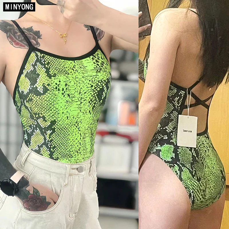 profional-speed-suit-one-piece-swimsuit-women's-een-python-pattern-triangular-design-cetitive-swimming-costume