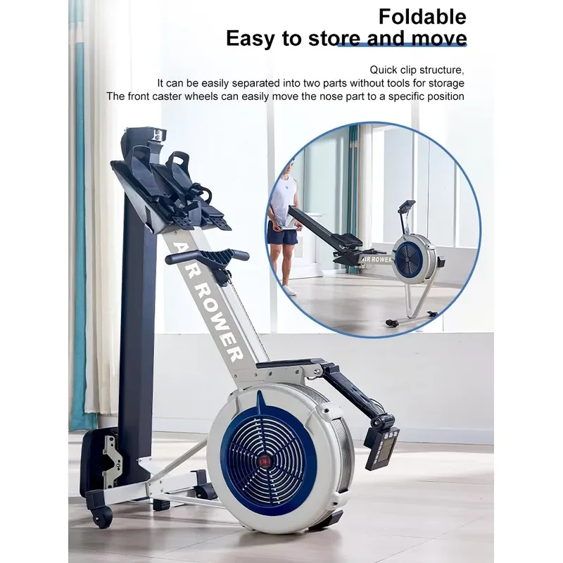 Commercial Air Rower Machine Wind Resistance Rowing Equipment CrossFit Gym Fitness Home Workout Factory Direct Sale