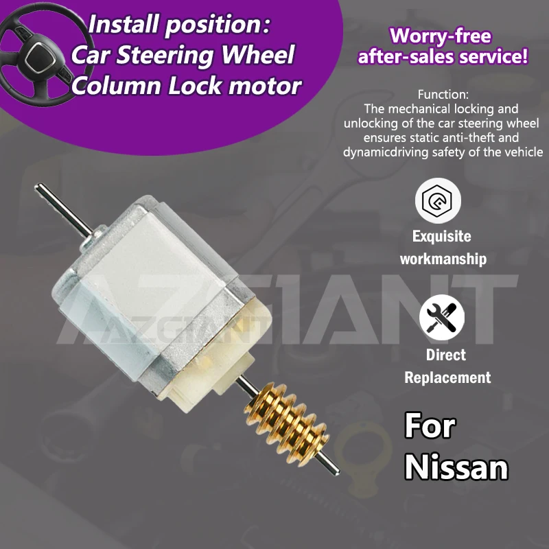 

AZGIANT 48700-1NC0A For Nissan Altima/Maxima/Murano Car Steering Wheel Column Lock motor 70mm long axis durable tool 17900RPM