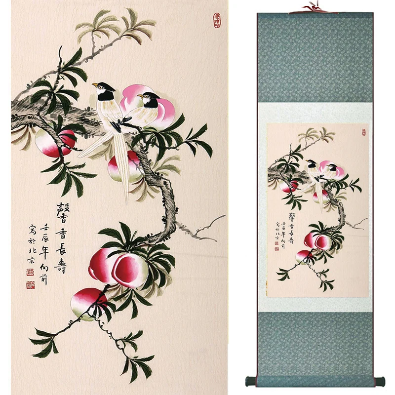 Home Office Decoration Chinese scroll painting birds  painting Chinese ink painting