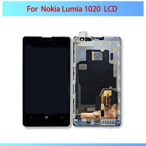 4.5" OLED For Nokia Lumia 1020 LCD pantalla  Display Touch Screen Digitizer  Assembly Replacement  with Frame