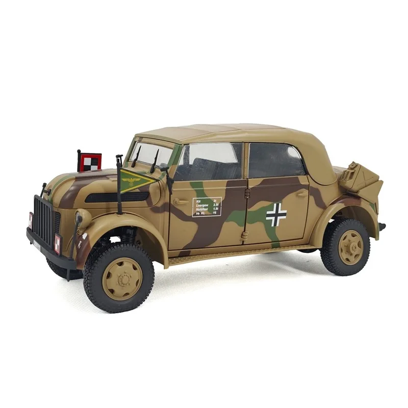 Kubing Ke German Command Vehicle Remote Control Car with Sound Light Climbing Function Military Model Toy Simulation Smoke gifts