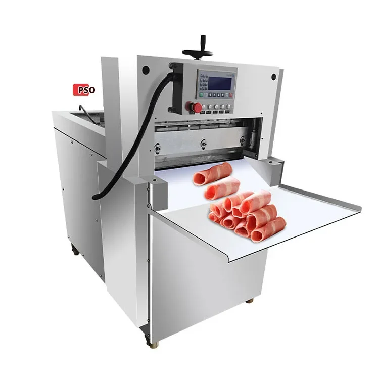 

Qy-02 250-300Kg/H 0.3-5Mm Frozen Mutton Beef Roll Cutting Slicer Machine Bacon Slicing Machine