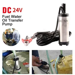 Mini pompe de transfert d'eau et d'huile pour voiture, 38mm, 12V/24V DC, interrupteur marche/arrêt, Submersible