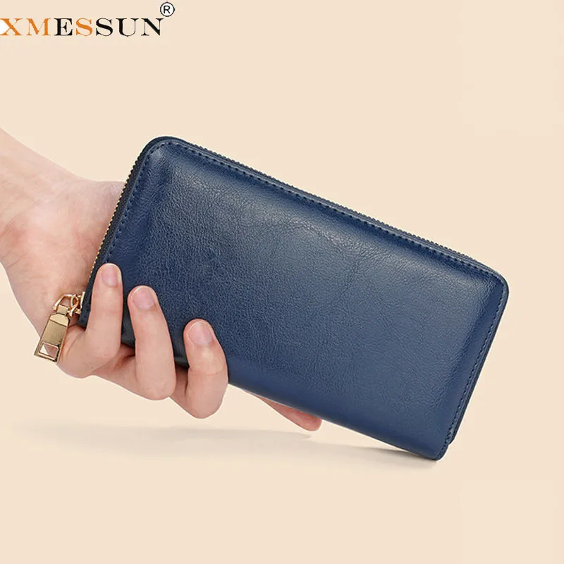 XMESSUN Women and Men New Trendy Long Wallet,Europe and America Fashion Design PU Leather Casual Clutch Wallet ID Card Bag