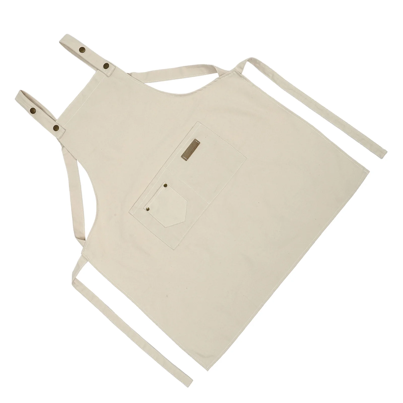 مريلة مطبخ قطنية مقاومة للزيت للنساء والرجال، قابلة للتعديل بدون أكمام، ملابس عمل لتنظيف الخبز والشواء #1