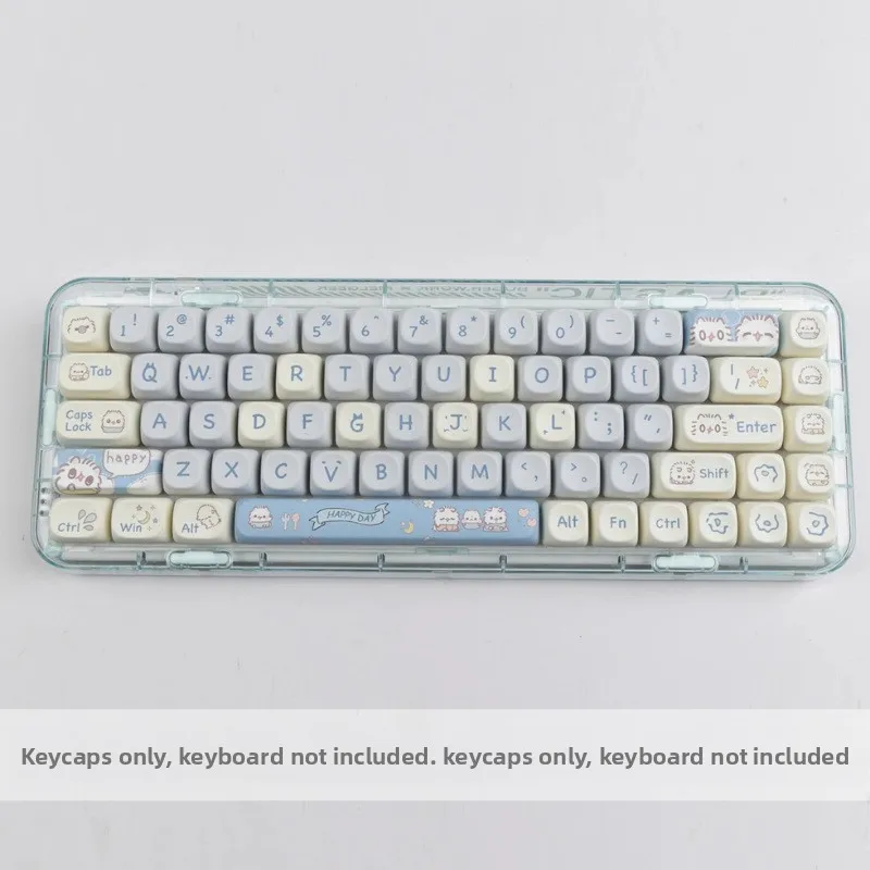 Xiaomaomi keycap MOA height PBT keycap five sided thermal sublimation cute customized personality complete set of keycaps