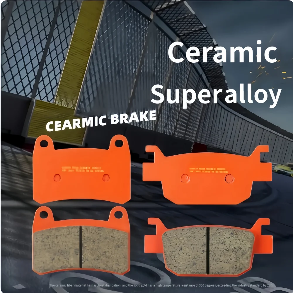For Aprilia GPR150R/GPR250R Motorcycle Ceramic Super Alloy Brake Pads Soft Friction Low Wear Waterproof Stable Brake Set