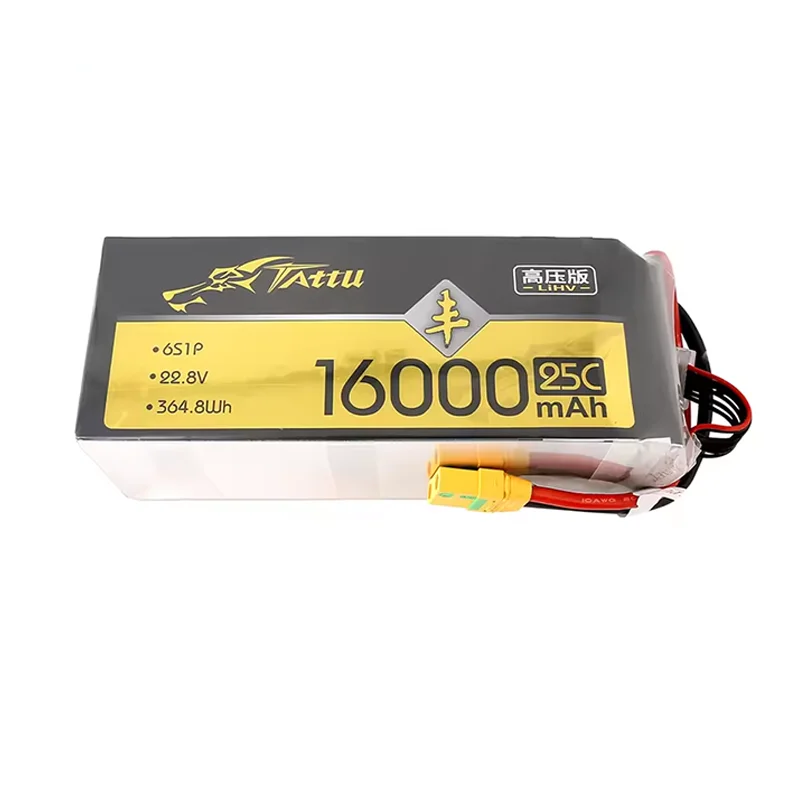 Tattu UAV LiHV Lipo batterie 16000mAh 6S 22.8V 25C pour E410P 10KG E610P drone agricole avion Robots expérimentaux dynamique