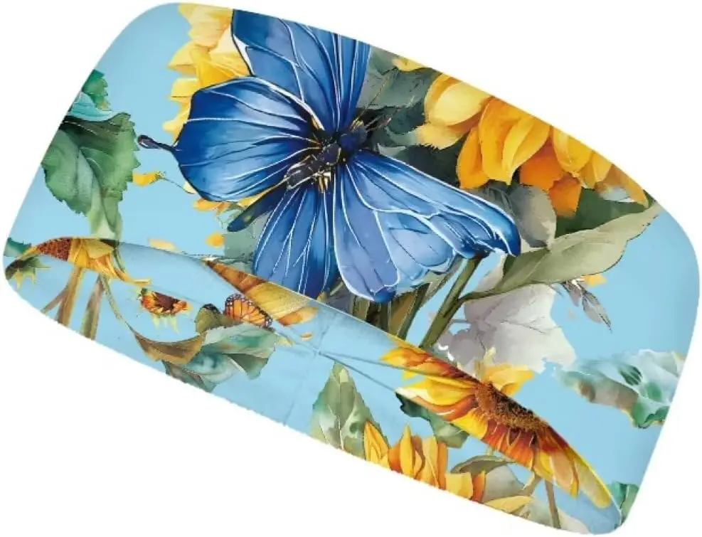 

Женские спортивные повязки на голову с принтом, легкая дышащая нескользящая повязка для волос, повседневная повязка на голову для пеших прогулок, бега