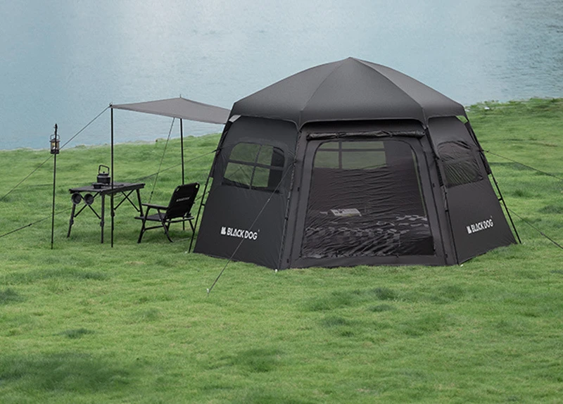 Outdoor Hexagonal Automatic Quick-opening Camping Tent Portable Folding Vinyl Sun Protection And Rain Protection