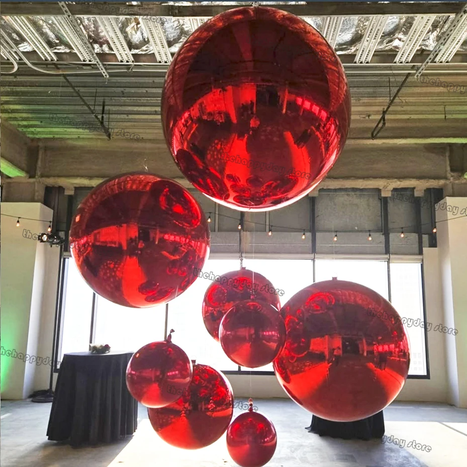 10 Stück rote 4D-Rundfolienballons 50-10IN 4D-Mylar-Ballballons Metall roter runder Ballon Valentinstag Geburtstag Hochzeit Weihnachten – Detail 39