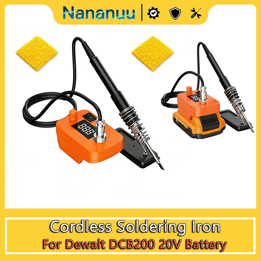 

Беспроводной паяльник Nananuu, электрический сварочный аппарат, инструмент для ремонта, для домашнего использования, для самостоятельной сборки печатных плат, совместим с аккумулятором Dewalt 20V
