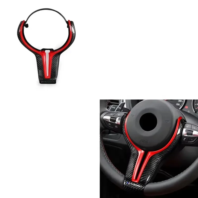 Hot Sale ABS+Carbon Fiber Steering Wheel Replacement Cover Interior Accessories Modification for M Series F80 F82 F10 F12