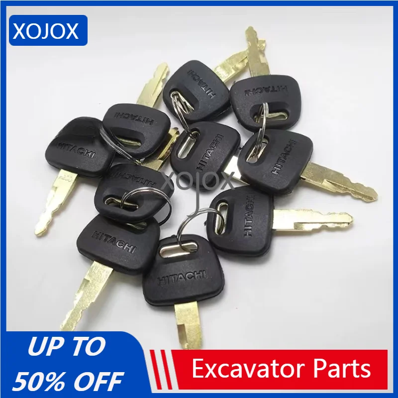 XOJOX 50Pcs H800 Excavator Ignition key For Hitachi ZAX ZAXIS Grab BU0028