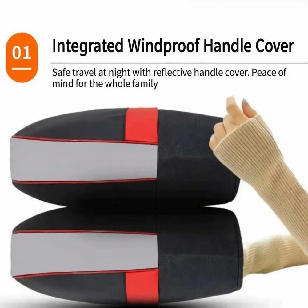 1Pair Motorcycle Handlebar Muffs Protective Motorcycle Scooter Thick Warm Grip Handle Bar Muff Rainproof Winter Warmer Gloves