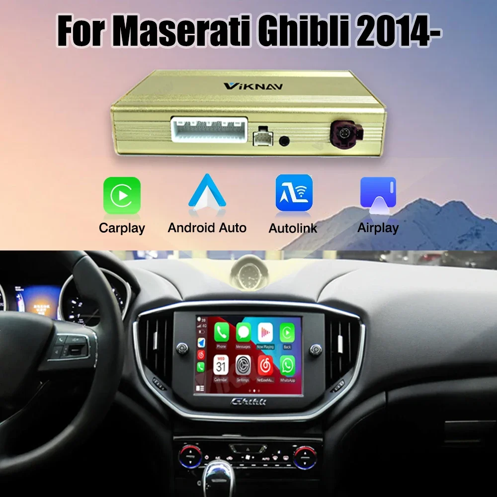 

Декодер для автомобиля на базе Linux для Maserati Ghibli 2014- Viknav: интерфейс для беспроводного Apple CarPlay и Android Auto