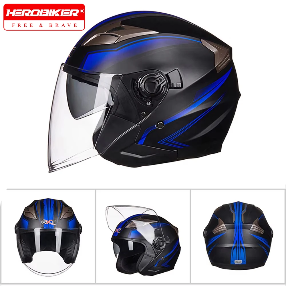 motorcycle-helmet-men's-and-women's-four-season-3-4-covered-safety-helmet-off-road-racing-motorcycle-riding-helmet