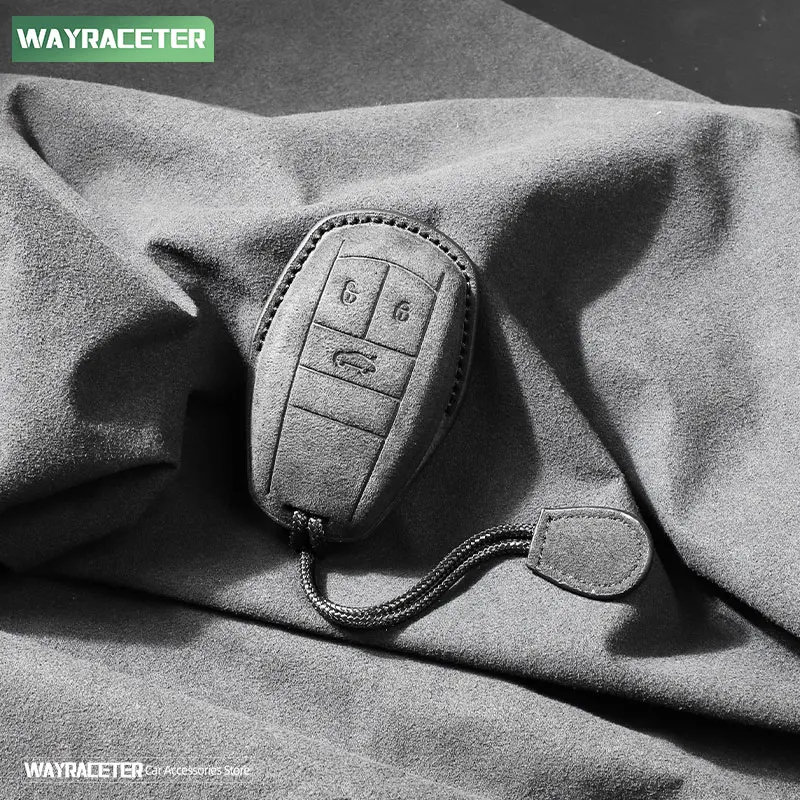 Made of Alcantara Car Key Case Cover Protection For Bentley Bentayga 2022 2023 Flying Spur Continental GT 2024 2025 Accessories