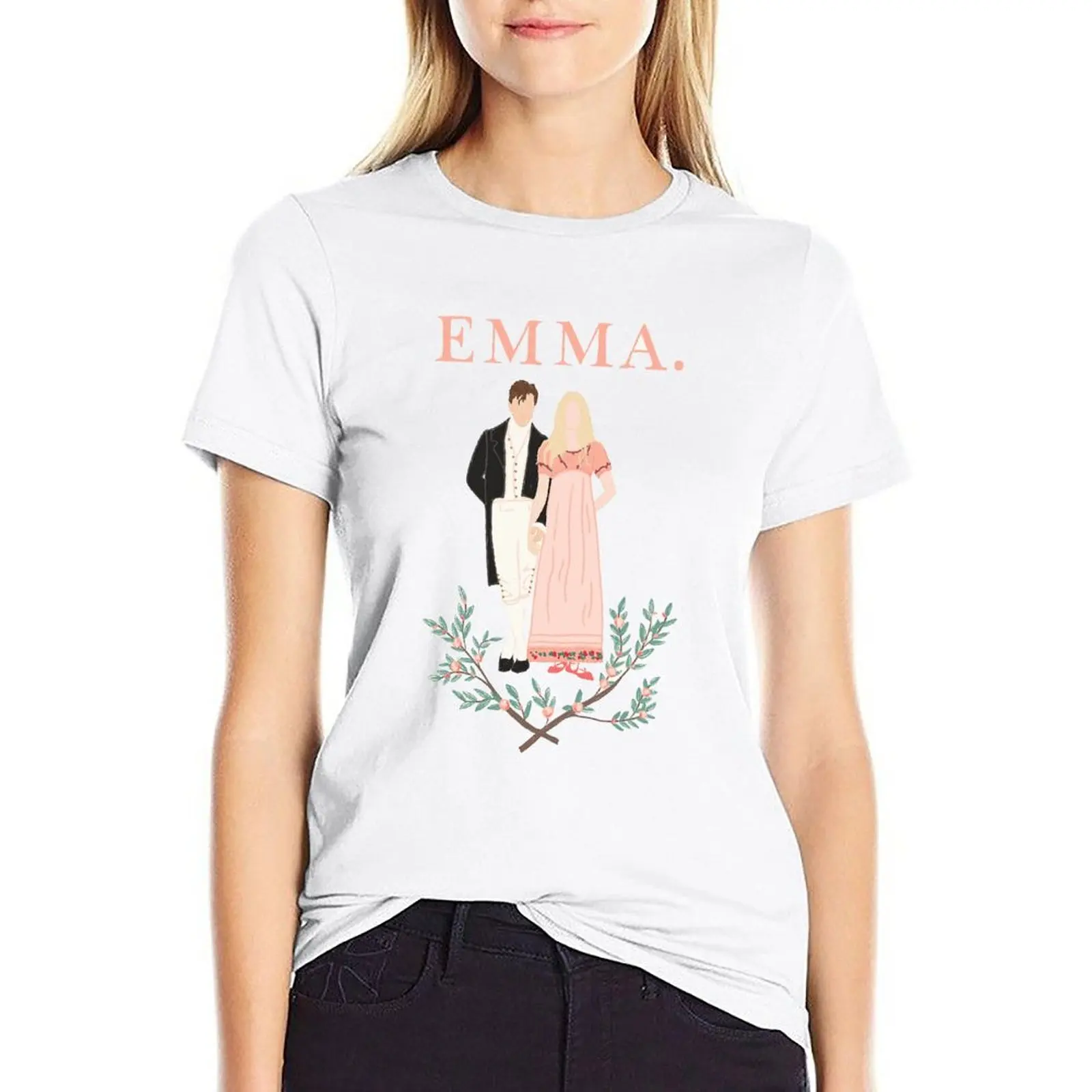 Emma Classic Movie T Shirt Jane Austen Cotton Street Fashion T-Shirt Short-Sleeve Large Size Ladies Tee Shirt