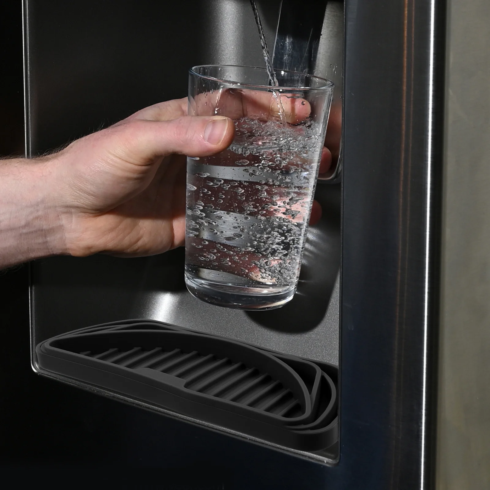 

Silicone Drip Tray for Refrigerator Water Dispenser Absorbent Non-Slip Fit DIY Trim Size Ideal Kitchen Floor Protection Fridge