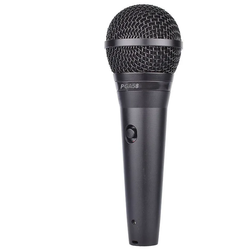 PGA58 Wired Metal Microphone Stage KTV Microphone High Quality Sound Professional U-Shaped Dynamic Microphone for Live Performan
