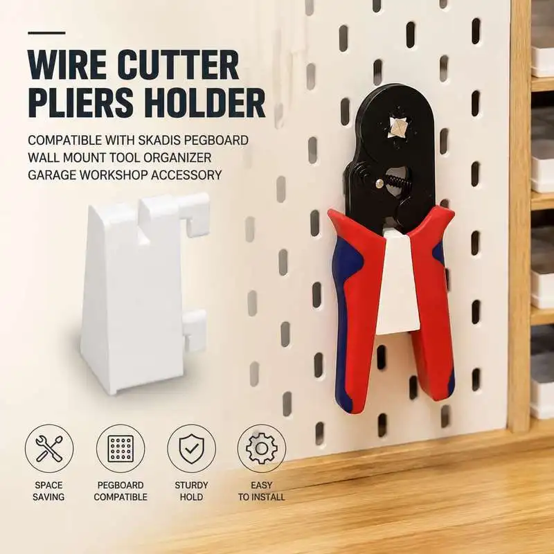 Wire Cutter Pliers Holder Compatible With Skadis Pegboard Wall Mount Tool Organizer Garage Workshop Accessory