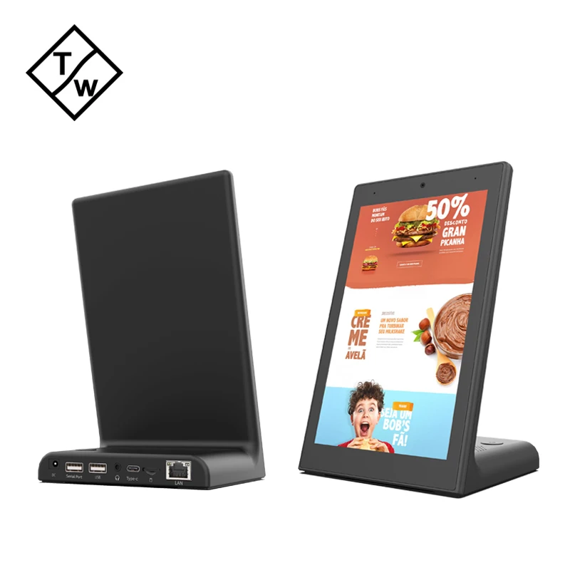 Vertical 8 10.1 Inch L Shape Android Tablet Desk Stand Touch Screen AIO for Satisfaction Feedback