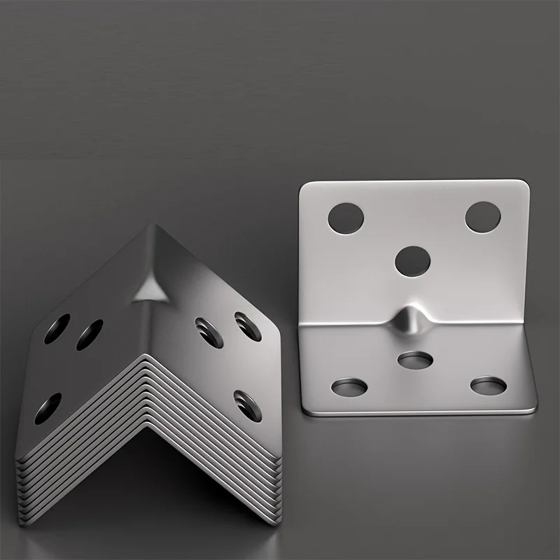 20pcs 90 Degree L Shape Corner Brace Stainless Steel Right Angle Bracket for Furniture Cabinet Shelf Hardware Corner Bracket