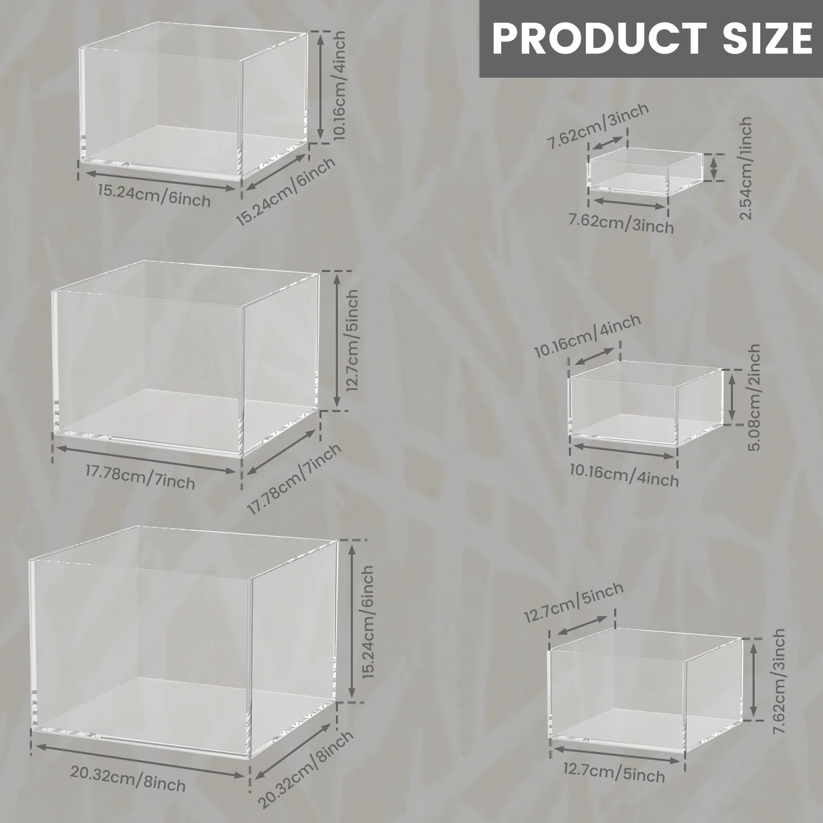6 stks Acryl Buffet Riser Voedsel Display Stands Stapelbare Doos 6 Verschillende Maten Dessert Cake Party Buffet Display Decoreren Doos