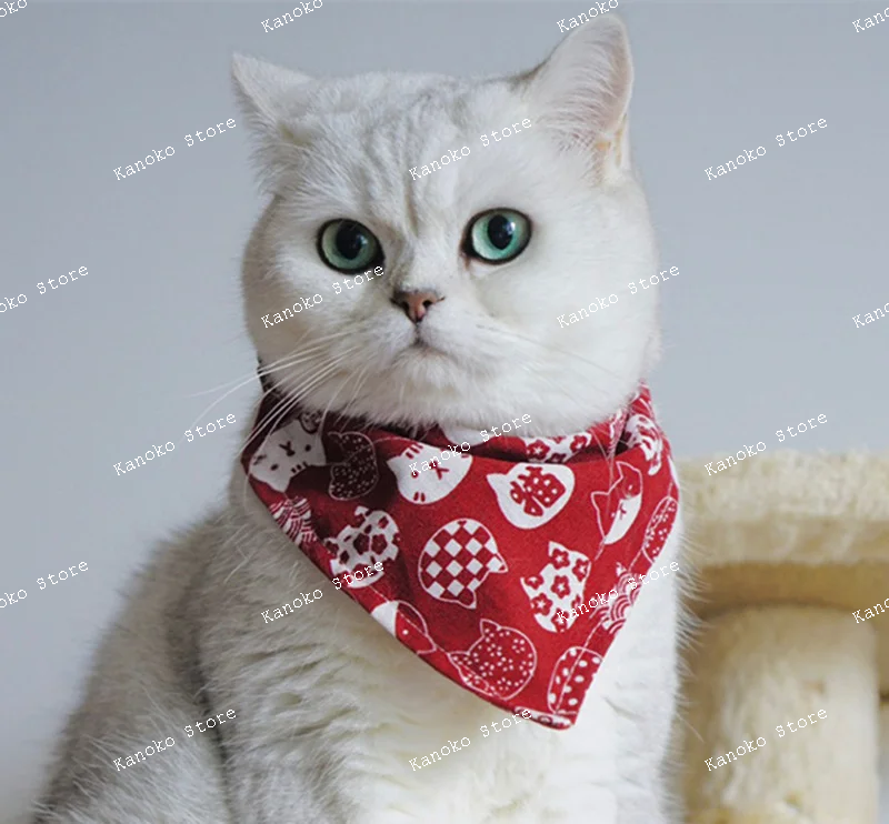 

Шарф Cat Happy Triangle, Новогодний, Котенок, Новый год, Ошейник для собаки, Милый шарф, Шарф для воды в японском стиле и стиле ветра