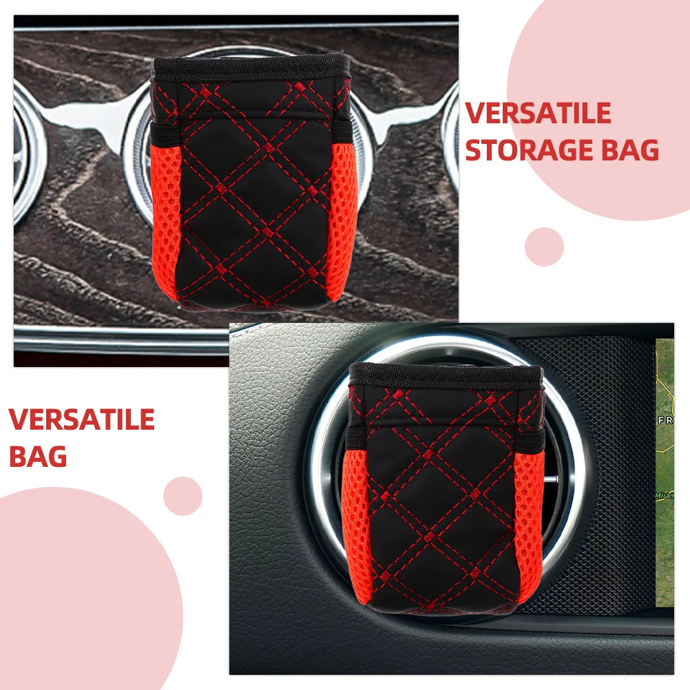 

2Pcs Storage Bag for Car Vent Organizer Pouch Holds Phone Keys Coins Car Air Vent Holder Simple Installation No Tools Needed