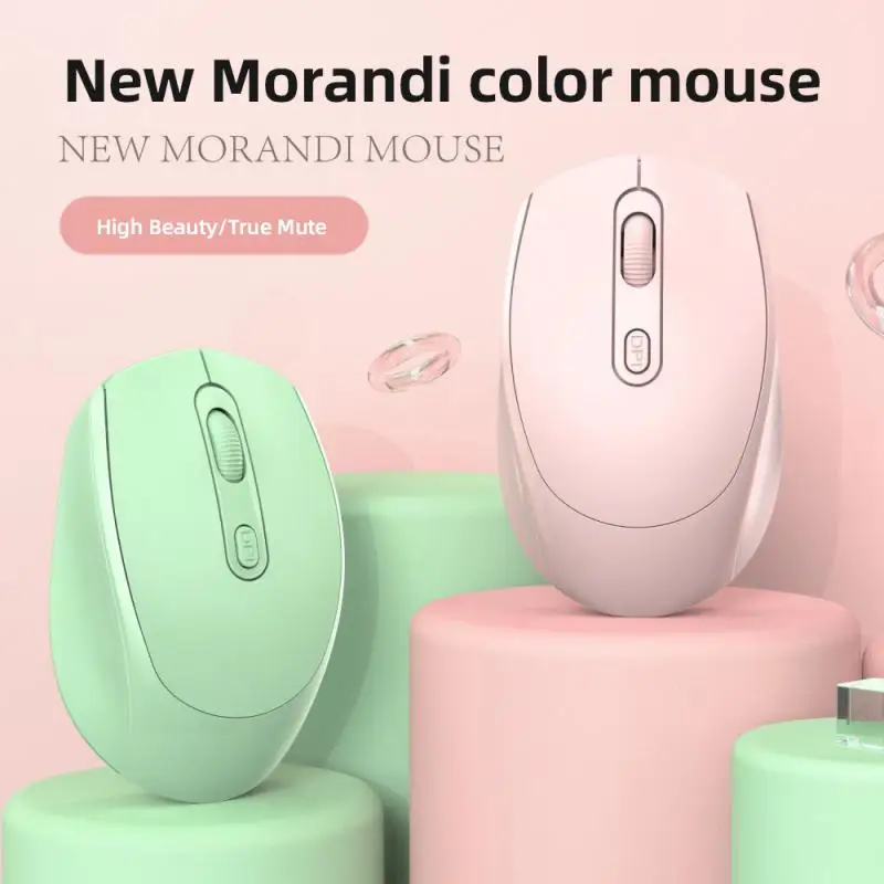 Silent Wireless Mouse Macaron Multicolor Three-mode Rechargeable Office Bluetooth Mouse Portable For MacBook Tablet Laptop