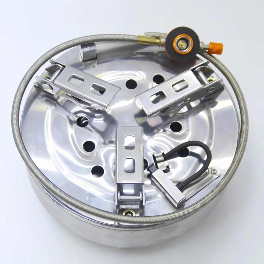 Portable Camping Stove Designed for High Altitude Conditions with Wind Resistant Flame Output and Stainless Steel Construction