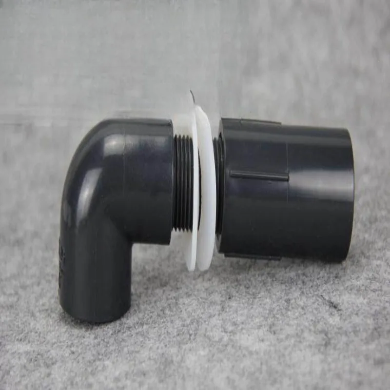 Extended Internal External Thread Single Side Elbow - Aquarium Overflow PVC Pipe Fittings for Fish Tank Drainage