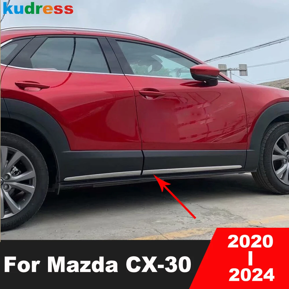 

Аксессуары для Mazda CX30 CX-30 2020 2021 2022 2023 2024, хромированная Автомобильная фотопанель, лента для молдинга