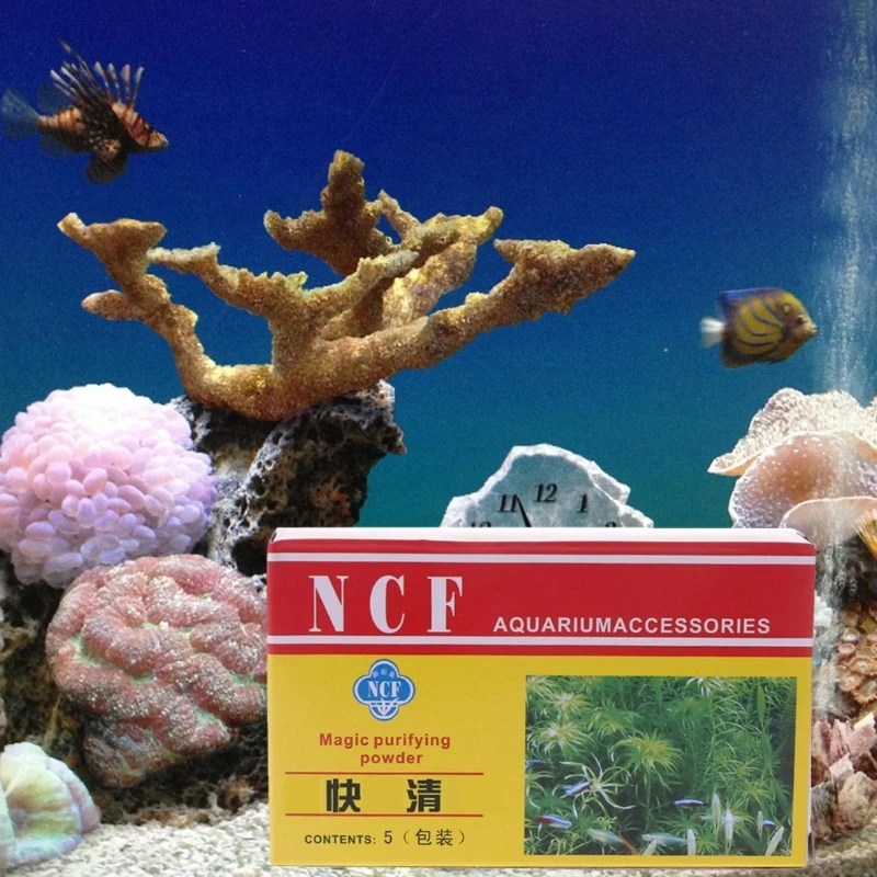F92B 5 sacs Aquarium Eau Clarifier poudre nettoyage