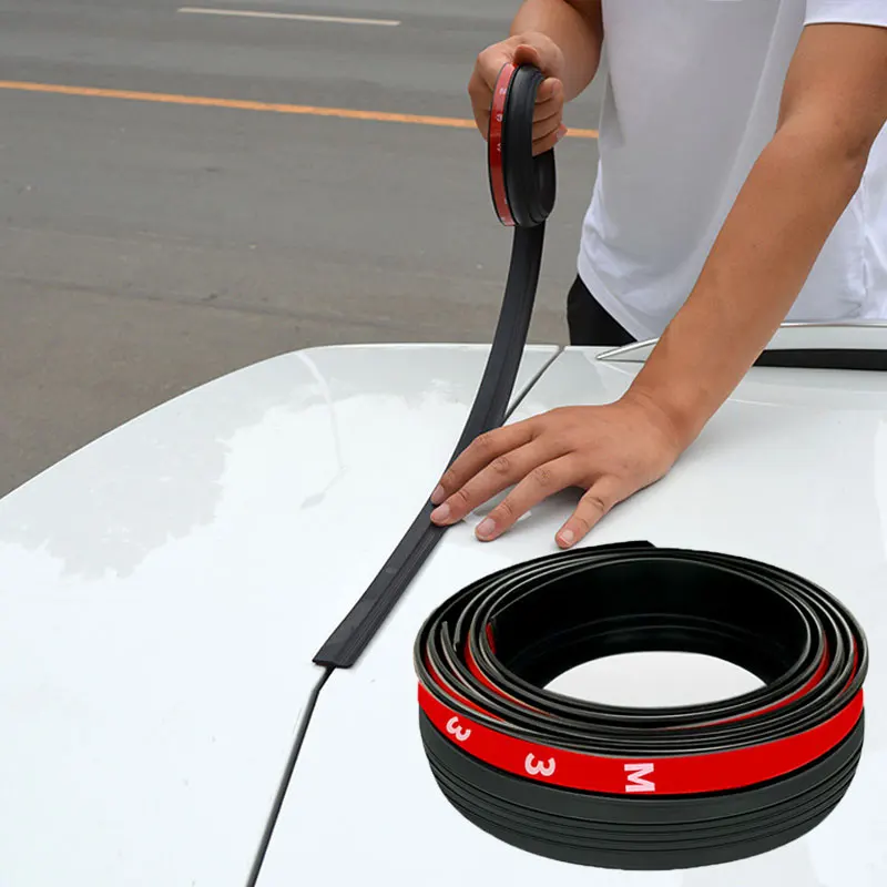 Universal Car Auto Trunk Lid Gap Seal Strip Accessori Waterproof Rubber Hood Gap Filler Auto Engine Cover Seal Strip