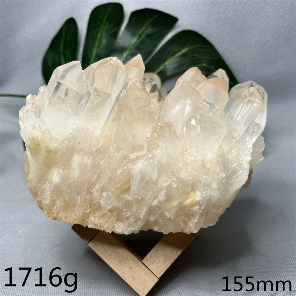 Racimos de cristal de piedras preciosas naturales, forma de piña transparente, decoración de la habitación del hogar, altar de brujería, oración, curación de piedra espiritual