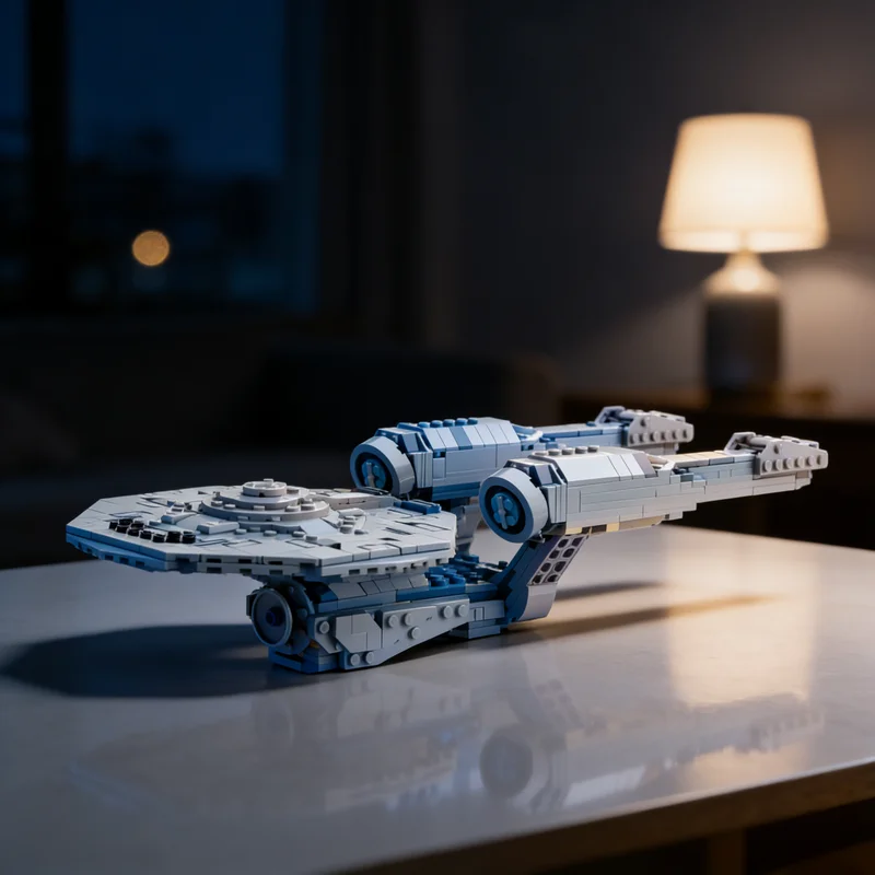 

725pcs MOC USS Enterprise NCC Kelvin Timeline From Star Trek Space Model Building Blocks Creative Gift DIY Display Decor Adult