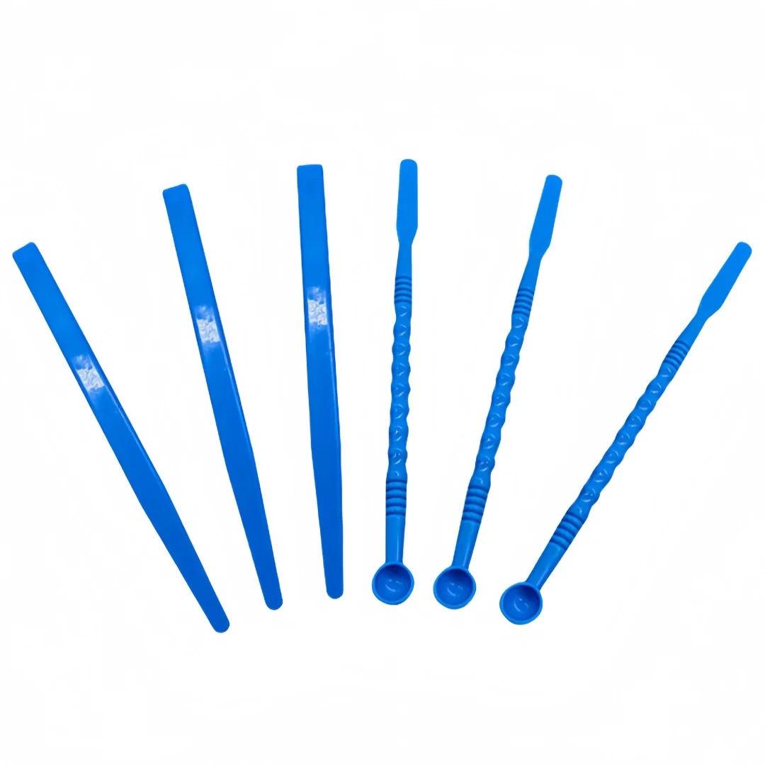 10Pcs Dental Mixing Spatula Double Ends Plastic Mixing Spatula Cement Powder Mixing Dentist Lab Tool Knife Gypsum Material