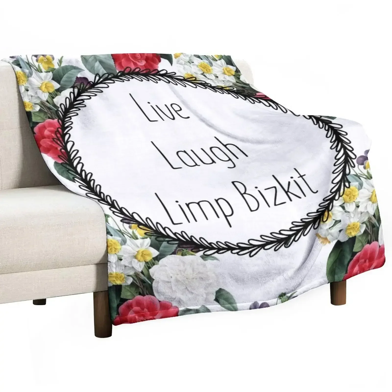 Live Laugh Limp Bizkit Throw Blanket Moving Weighted valentine gift ideas warm winter Kid'S Decorative Sofas Blankets